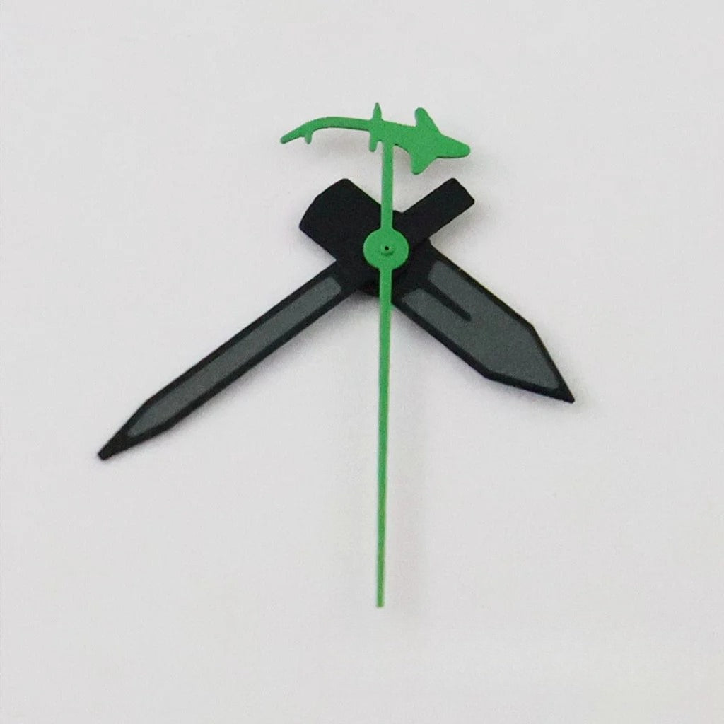 Shark Second Hand C3 Green Lume Watch Hands for NH34 NH35 NH36 NH38 NH70 NH72