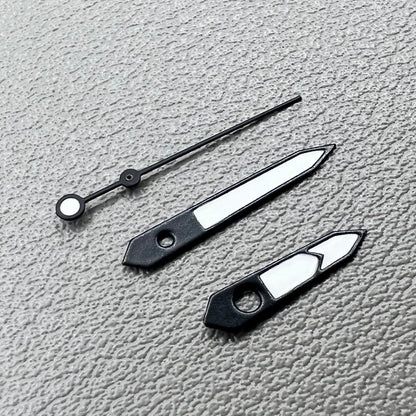 Green Lume White+Black Trim Watch Hands Set for NH35 NH36 7S26 NH70 NH72