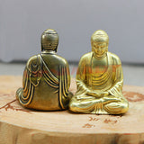 Solid Copper Buddha Trinket Vintage Hand Carved Handmade Bronze Model Figurines