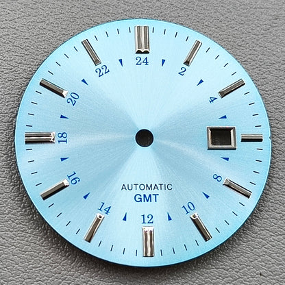 No Logo Modified Sky Blue 35mm 24 Solar Terms Watch Dial Fit for NH34 SBGJ249G