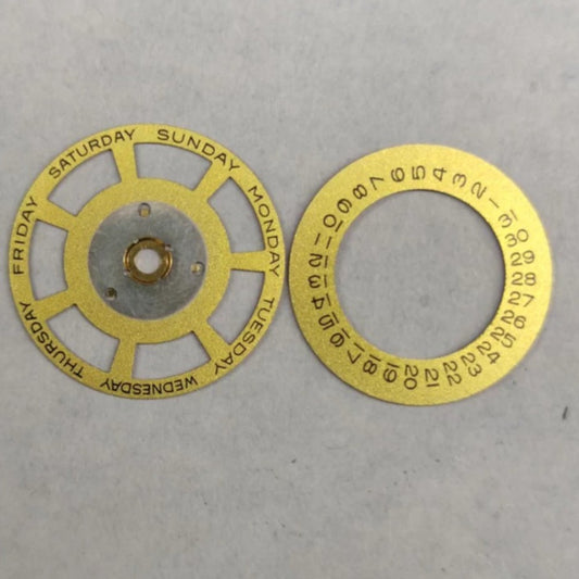 Widen Yellow 25mm Date Disk Wheel for ETA 2834/2836 watch movements.