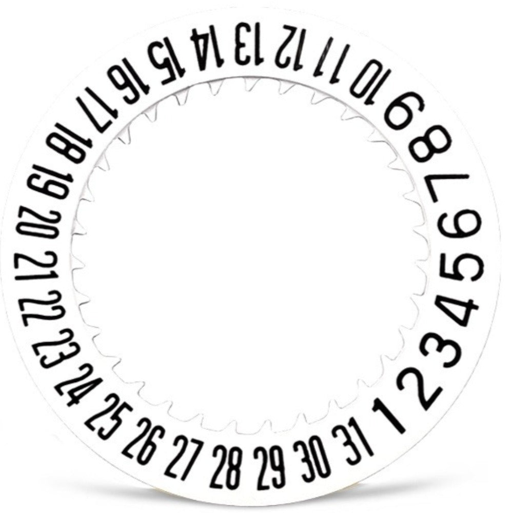 New Date At 6 white date disk wheel for NH35 NH36 watch movement