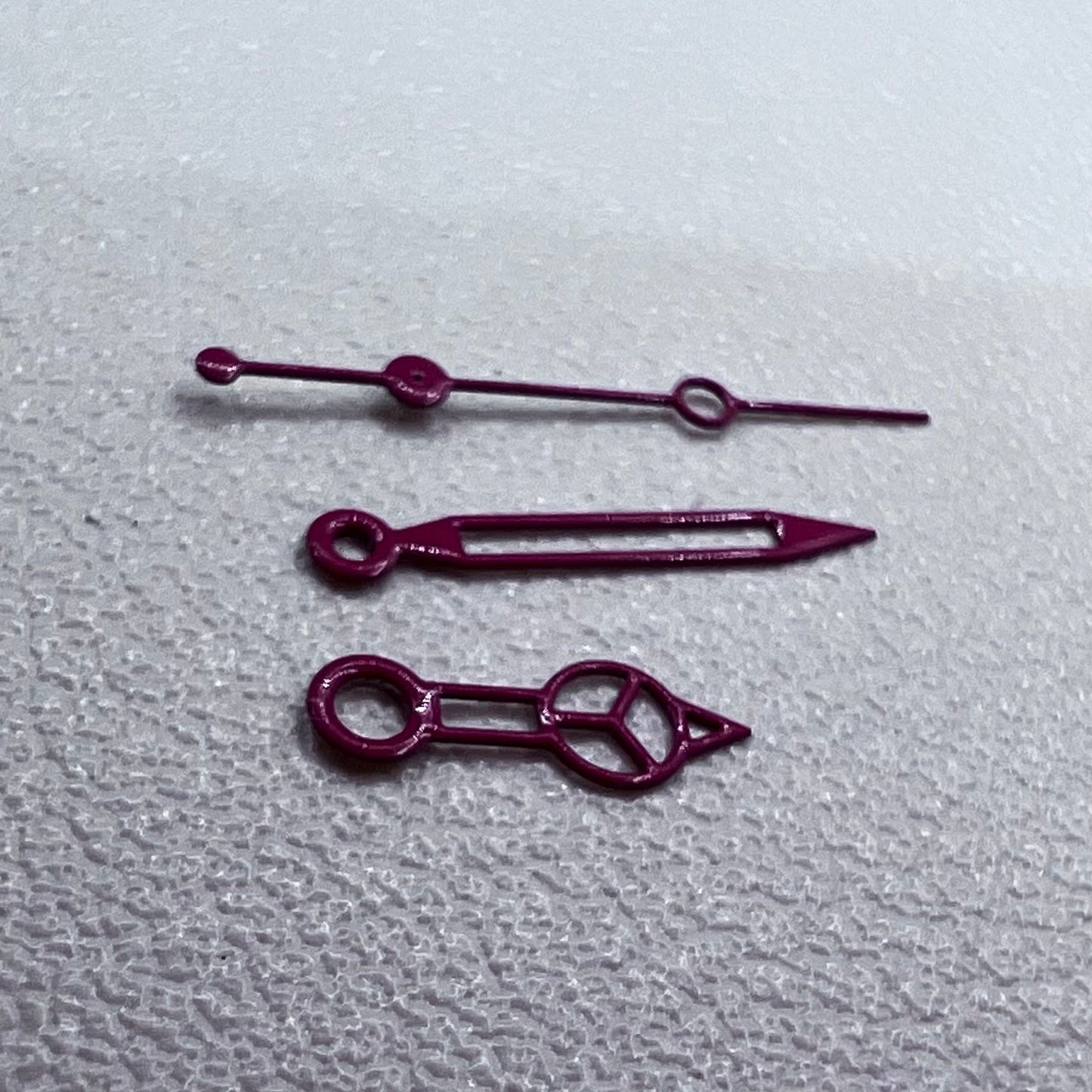 2 Sets Red Hollow 7.75mmx12mmx12.5mm Watch Hands for NH35/36/4R/7S Movement