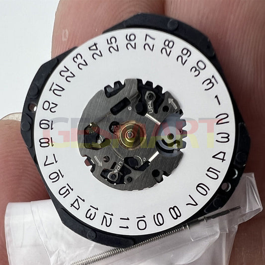 Japan Made Hattori Epson TMI VX3K VX3KE quartz watch movement showing date at 3 o'clock position