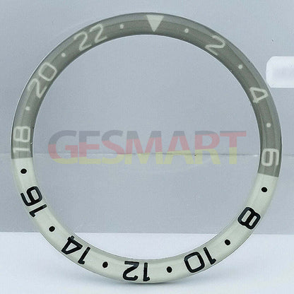 38mm dark orange and grey resin alloy watch bezel with blue lume for SKX007 SKX011 models.