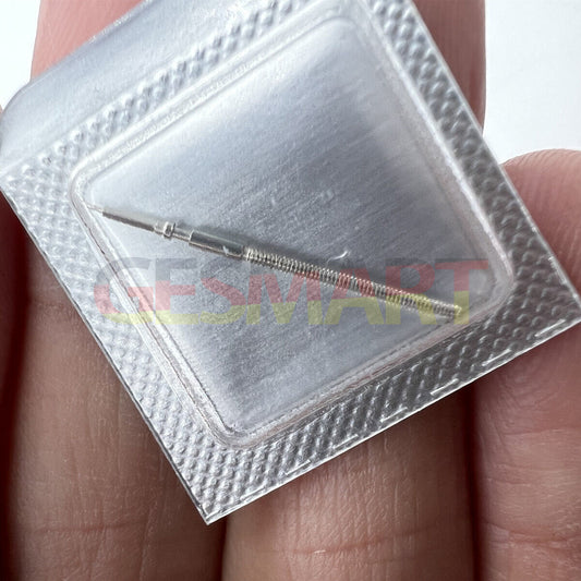 Replacement watch winding stem for Soprod A10, compatible spare part for precise watch repairs and maintenance.