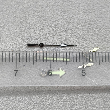 2 Sets/Pack Silver+black Trim Green Lume Watch Hands for Miyota OS10 OS20 OS30