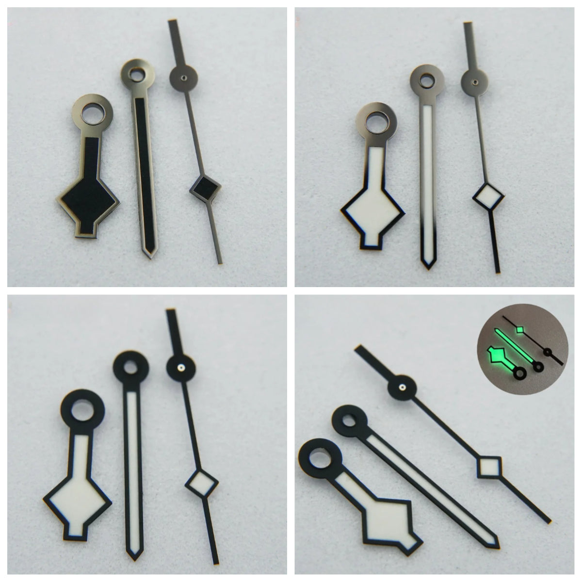 9.3 x 14 x14 mm Adapt Tud or Snowflake Hands Fit 2824 lume Watch Hands