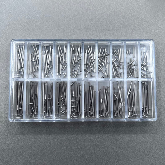 100pcs 1.0mm Thick 8mm-26mm Watch Band Clasp Buckle Tube Friction Pin Spring Bar