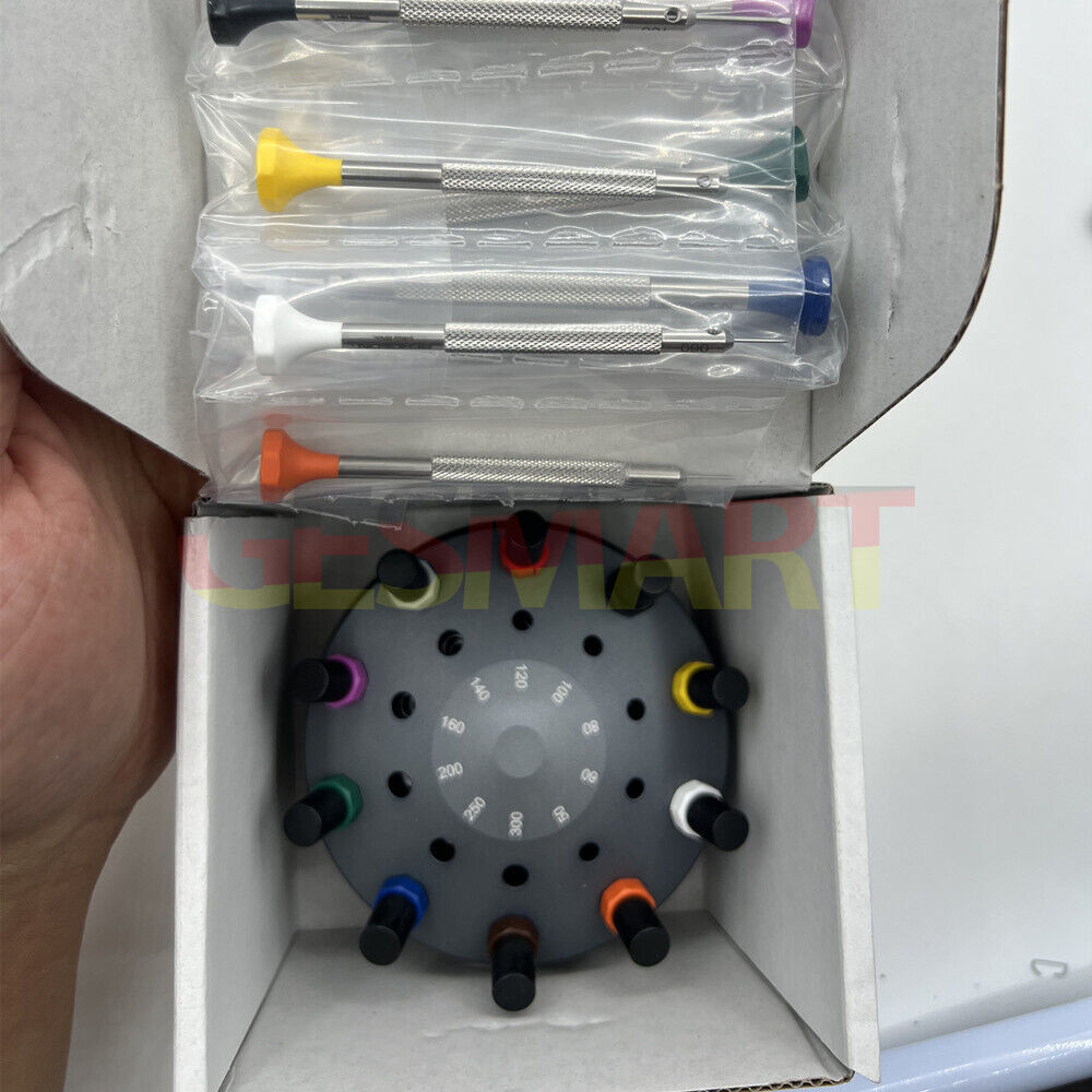 Bergeon 30081-S10 ergonomic watchmakers screwdrivers set with rotating stand for precise watch repair tasks