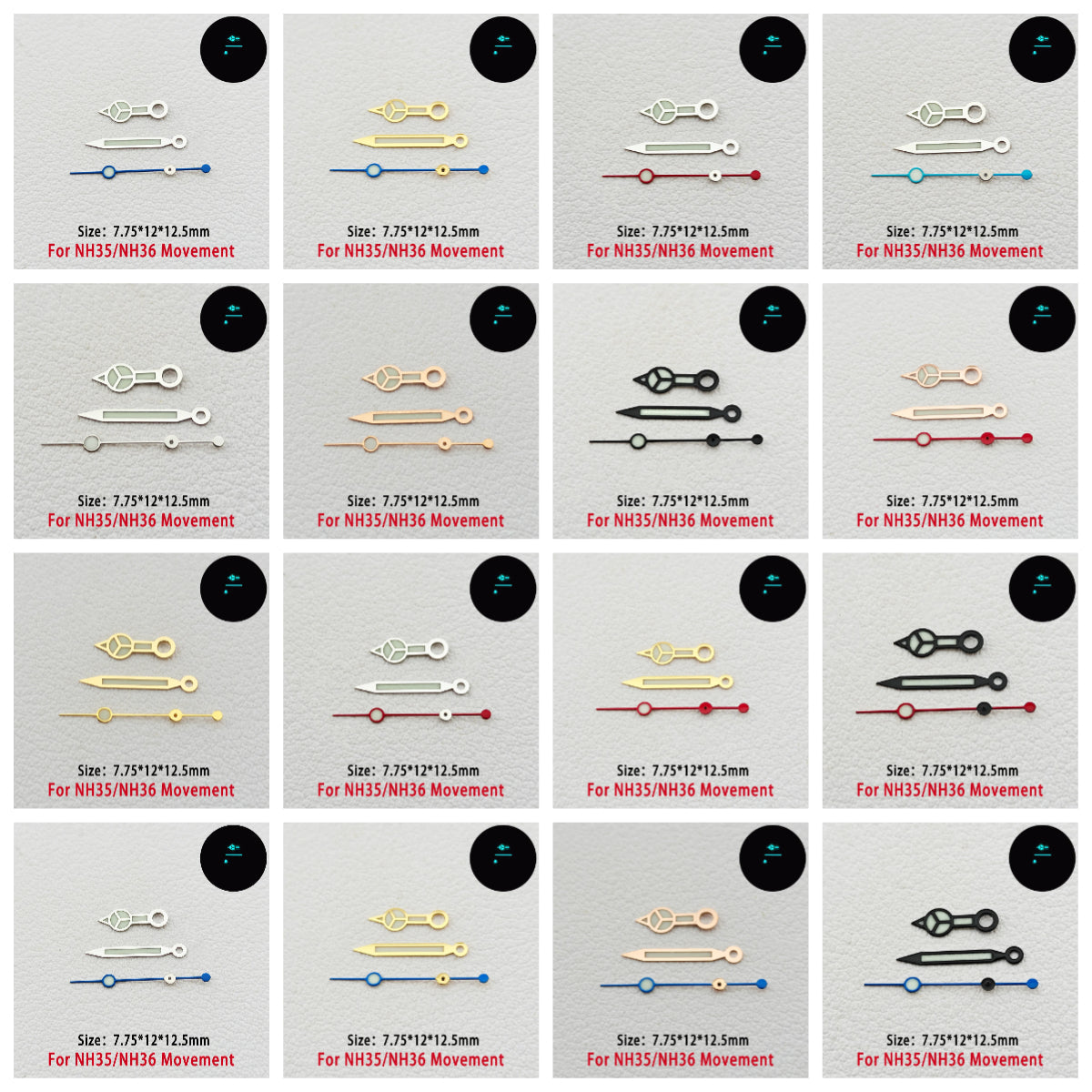 Modified BGW9 Blue Luminous GMT Watch Hands For NH34 NH35 NH36  Movement