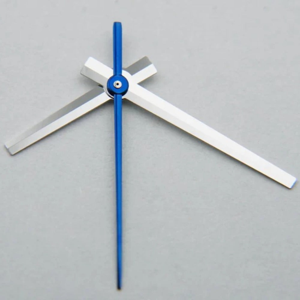Silver and blue painted second hand for Rolex Datejust 41 3235 3135 movement replacement.