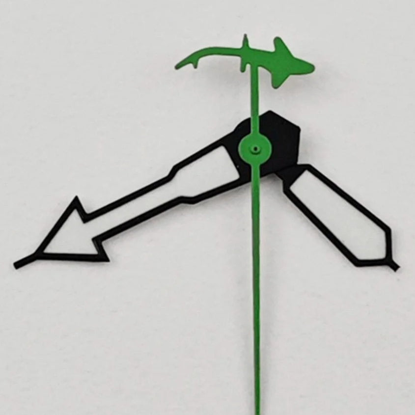 Shark Second Hands Green Luminous Watch Hands for NH34/35/36 NH38 NH39 NH70 NH72