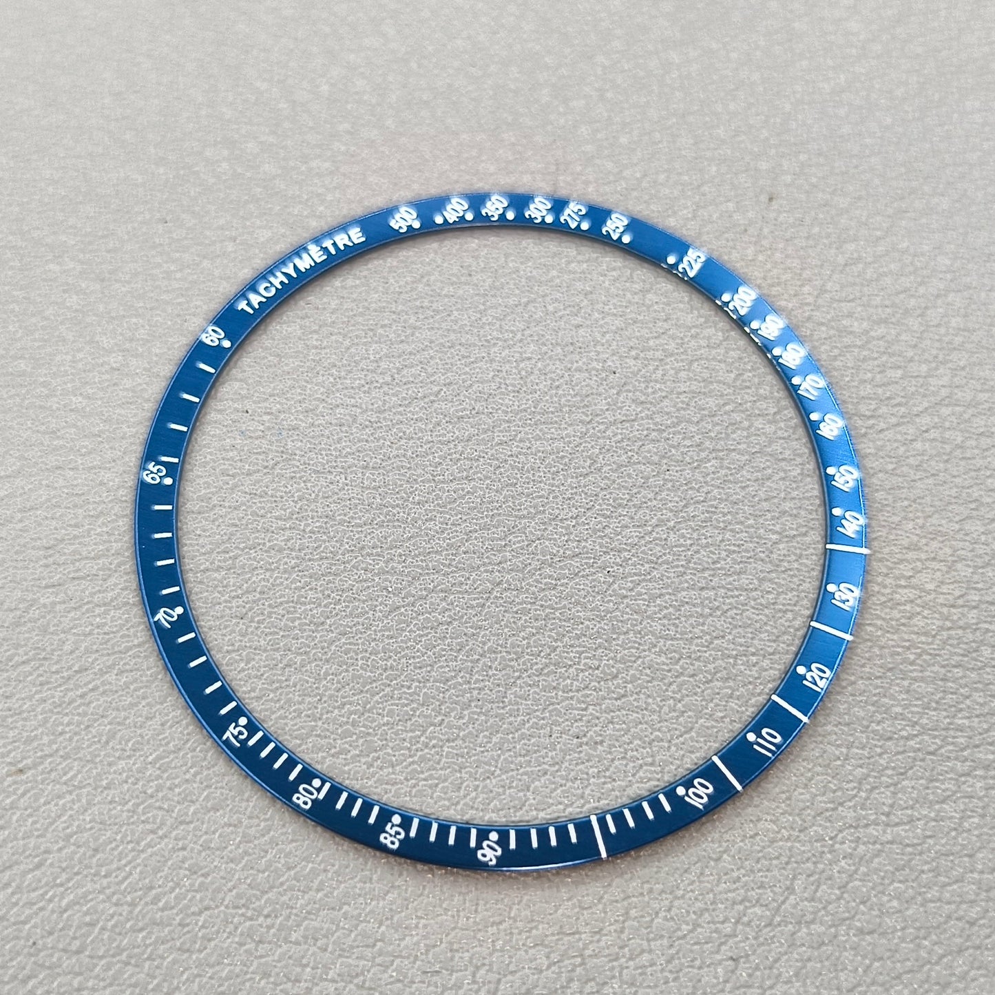 Aluminum Alloy White Font Blue Ring Watch Bezel for Omega Speedmaster