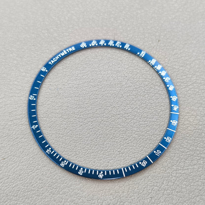 Aluminum Alloy White Font Blue Ring Watch Bezel for Omega Speedmaster