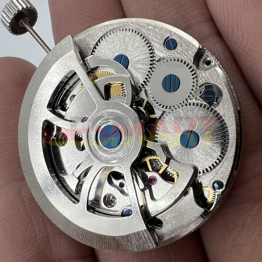 Asian Double Balance Wheel watch accessory showcasing big date at 12 o'clock, automatic mechanical TL3303 movement.