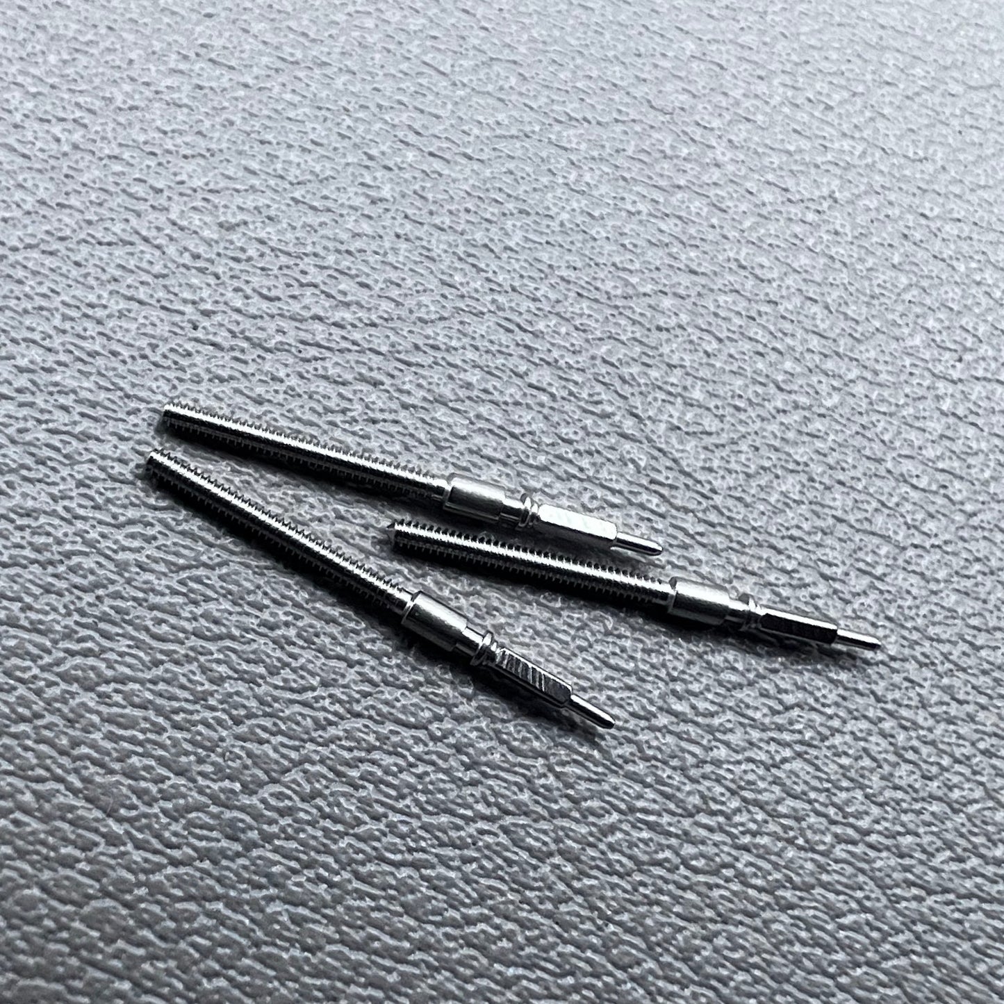 Set of 3 ETA 2783 winding stems for precise watch movement adjustments and repairs.