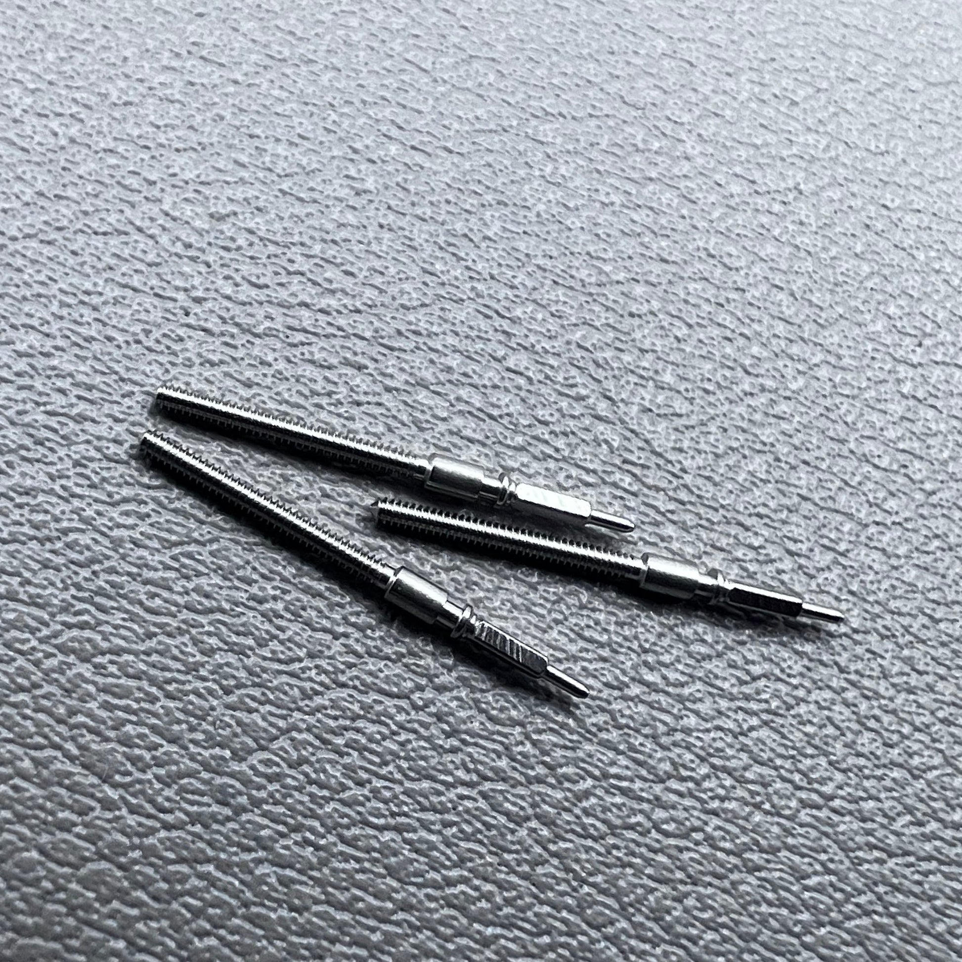 Set of 3 ETA 2783 winding stems for precise watch movement adjustments and repairs.
