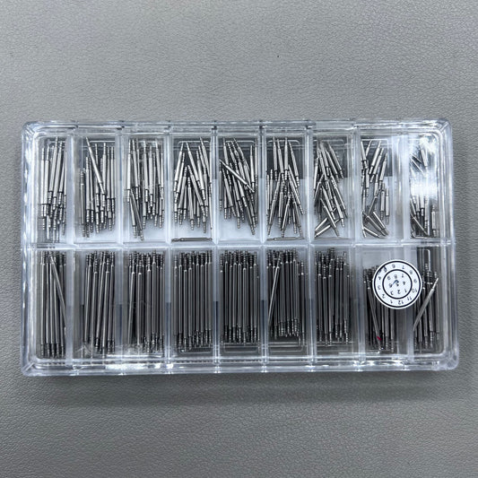 Double Flange Dia 1.2mm Stainless Steel 360 PIECES Watch Spring Bar Kit 18 Sizes