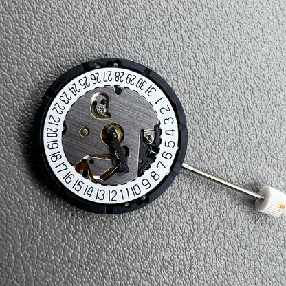Swiss ISA 338 quartz movement watch with date at 6 o'clock, three-hand model.