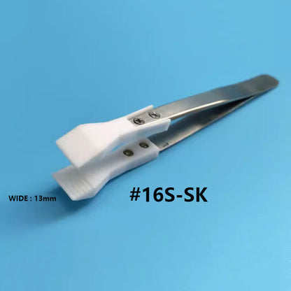 PTFE anti-static tweezers resistant to acid, alkali, and high temperatures for precise watch accessory handling.