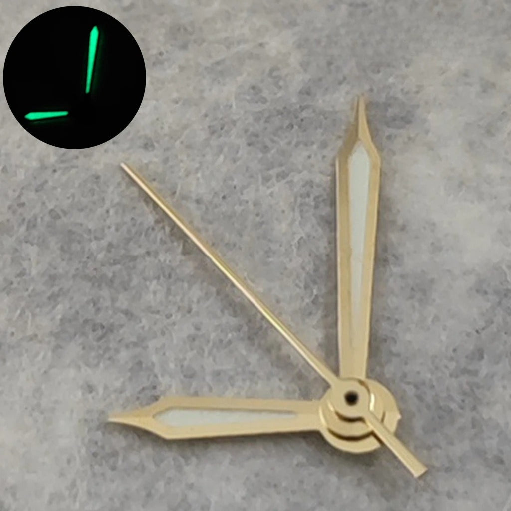 Modified Watch Hands Green Luminous For NH34 NH35 4R35 NH36 4R36  Movement