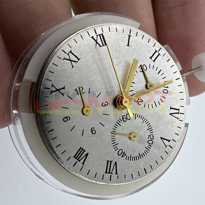 Close-up of China Made 7753 Mechanical 1:1 Movement Clone for Daytona watch accessory, precision engineering.