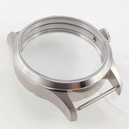 Brushed 42mm Sapphire Glass 316L PVD Watch Case fit Seagull ST3600 6497 6498