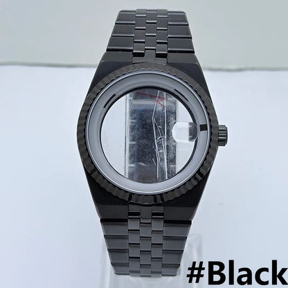 39.5mm Watch Case + Bands Set Land Dweller with Sapphire Glass for NH35 NH36