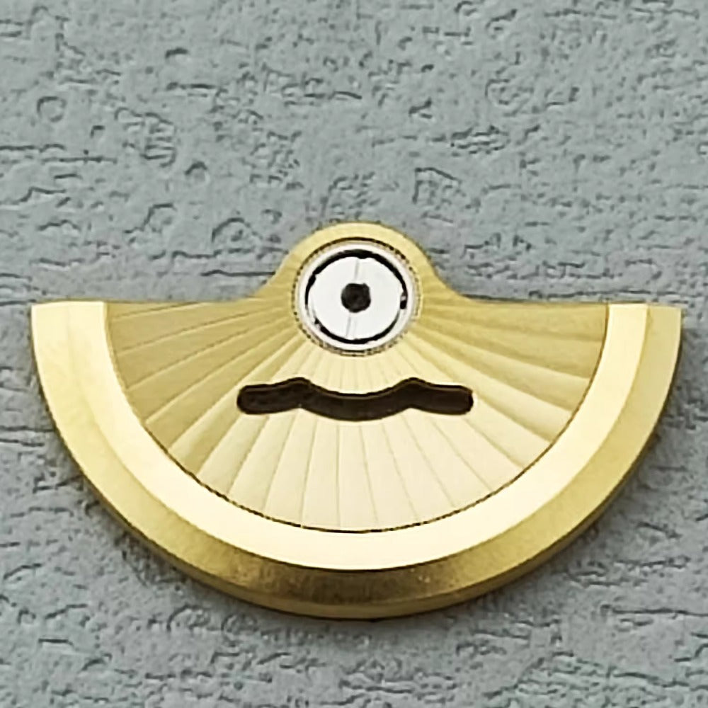 Golden hollow rotating pattern rotor oscillating weight for NH34 NH35 NH36 NH38 watches, precision watch accessory.