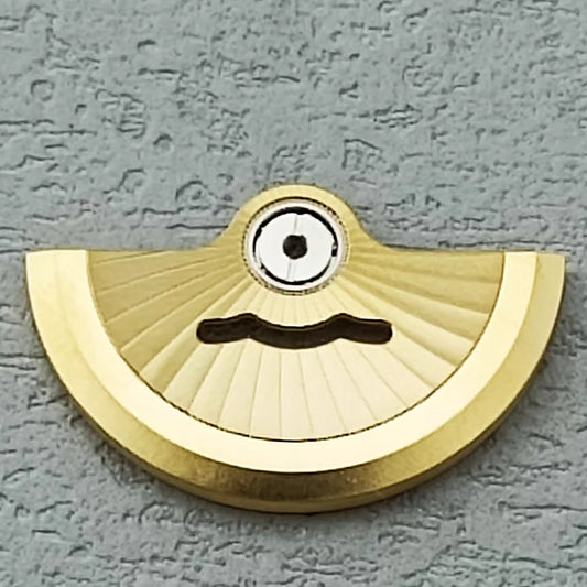 Golden hollow rotating pattern rotor oscillating weight for NH34 NH35 NH36 NH38 watches, precision watch accessory.