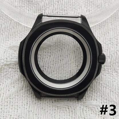 39MM 5ATM Stainless Steel Colorful Ring Sapphire Glass Cover for NH35 NH36 NH70