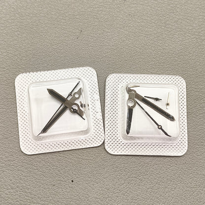 6 Pins Silver Trim Black Painted Watch Hands Fit for ETA/Dandong 7750 M005.0/M005.1