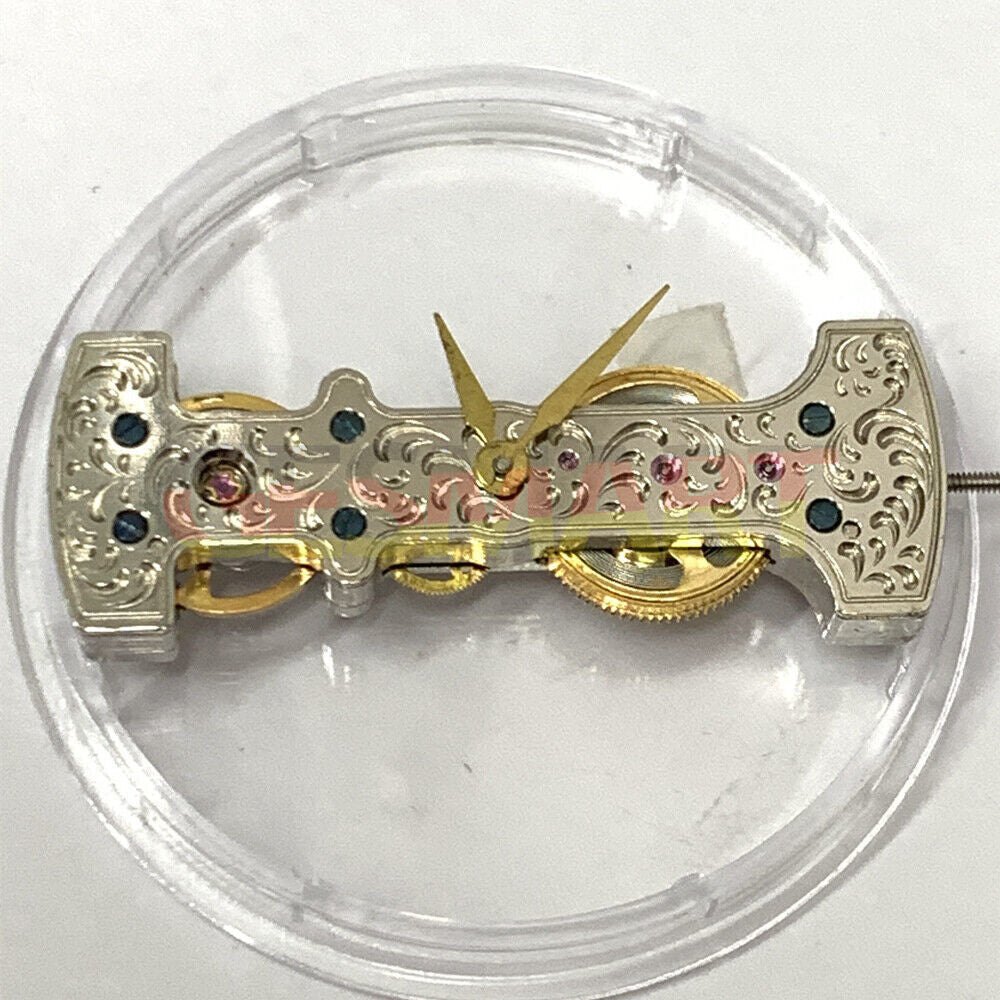 SHANGHAI brand rectangle hand-winding mechanical watch with classic dial design.