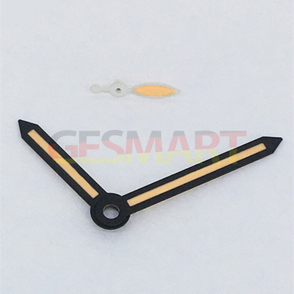 Black trim arrow-shaped orange lume watch hands, compatible with ST3600/ST3620/ETA6497/6498 movements, HZ brand.