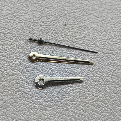 2 Sets 13mm Silver Trim with Black Painted Watch Hand Set for Ronda 515 Movement