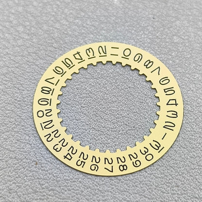 Golden Vintage Numberal Font Date Disk Wheel Date Wheel Fit for RLX3135 Movement