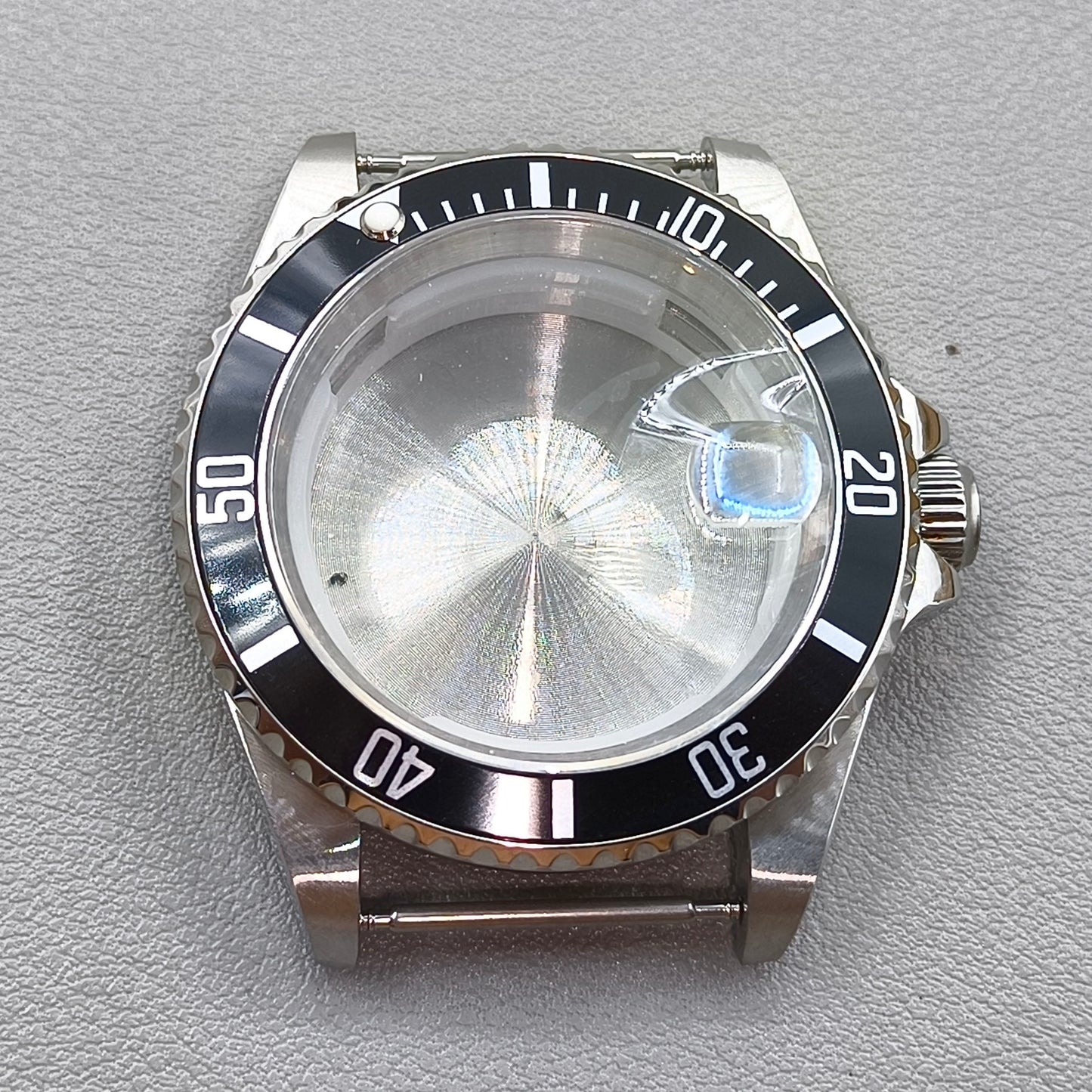 40MM Black Watch Case for MIYOTA 8215 2813 3804 2836 Case Back Cover Sapphire Glass