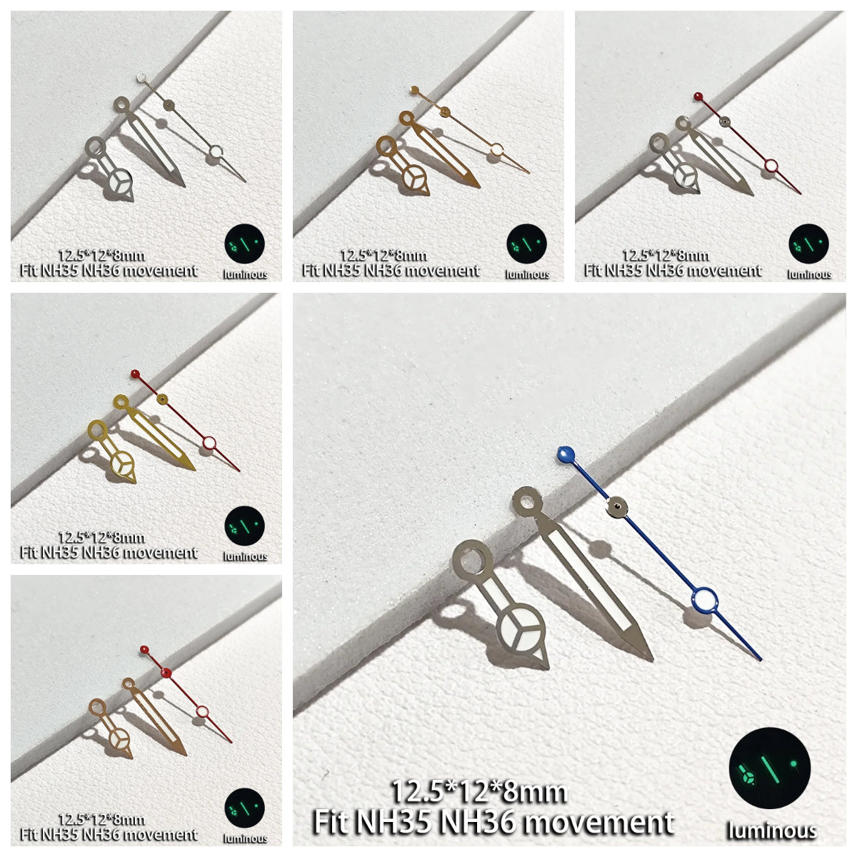 Modified Vintage Watch Hands for ETA 2836 2824 Manecillas 8215 8205 NH35 NH36