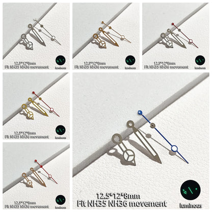 Modified Vintage Watch Hands for ETA 2836 2824 Manecillas 8215 8205 NH35 NH36