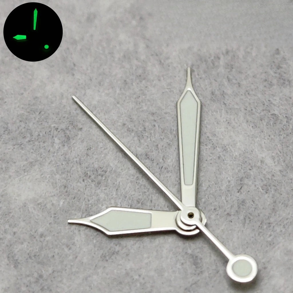Silver/Gun/Rose Gold/Gold Green Luminous Watch Hands For NH35/NH36/4R/7S