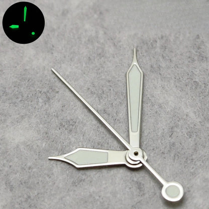 Silver/Gun/Rose Gold/Gold Green Luminous Watch Hands For NH35/NH36/4R/7S