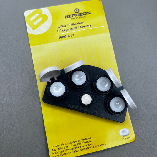 Swiss Bergeon 30180-A-C2 Oil Cup Alloy Black Stand