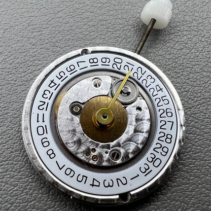 Swiss ETA255.112 quartz movement watch part with single calendar, precision timekeeping by ETA.