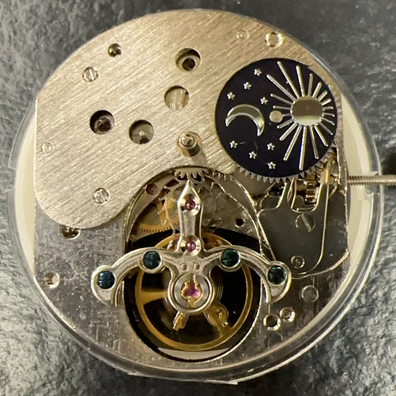 China Made automatic watch with mechanical movement, dual time zone, small second at 10 o'clock position