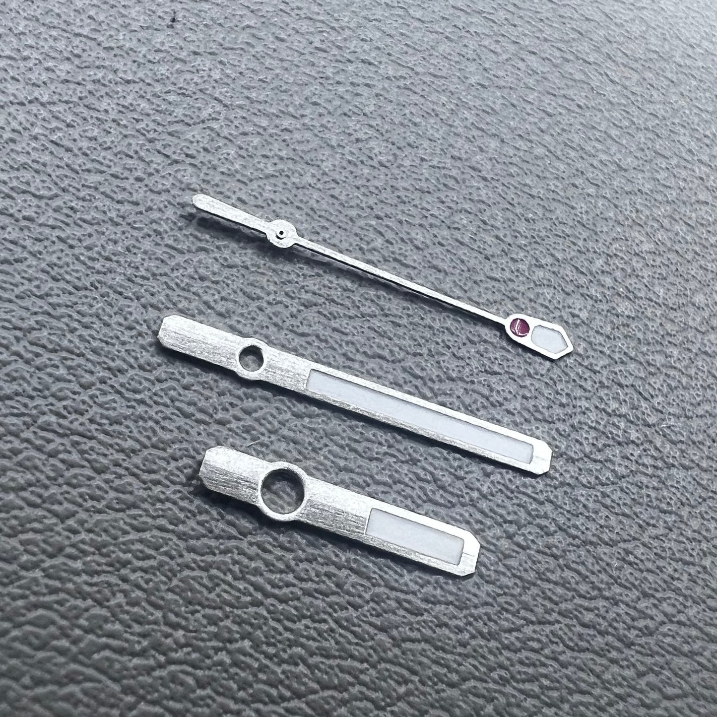 Three green luminous watch hands set for NH35A NH36A movement, enhancing visibility and style, brand B22.
