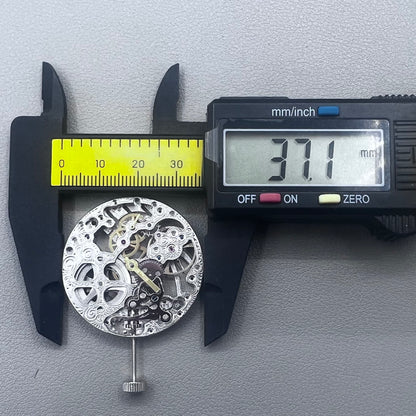 Seagull ST3600 silver hollow mechanical watch movement, ETA 6497 replacement for repairs