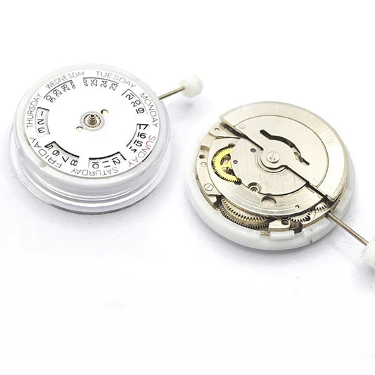 Automatic 2813 8205 watch movement with double calendar day-date feature, high precision for wristwatch replacement.