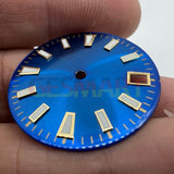 Green Luminous Blue Golden Nail Trim Watch Dial for NH35 Movement