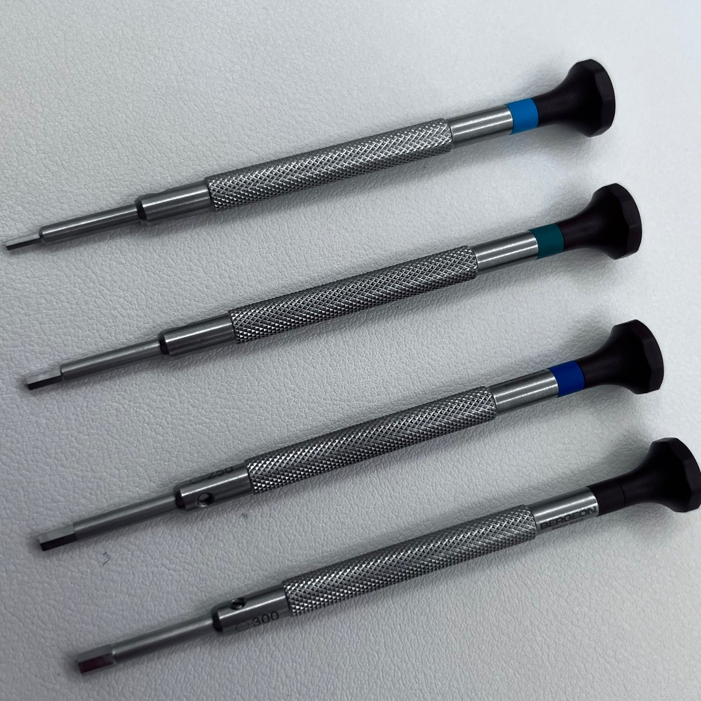 Swiss Bergeon 30081-HEX-P04 Hex Blade Screwdrivers Set of 4